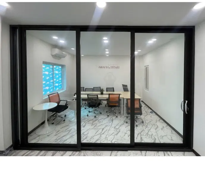 Cửa đi mở trượt 3 cánh 3 ray nhôm Xingfa Quảng Đông chính hãng