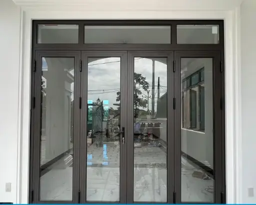 Cửa đi mở quay 4 cánh nhôm Xingfa Quảng Đông chính hãng